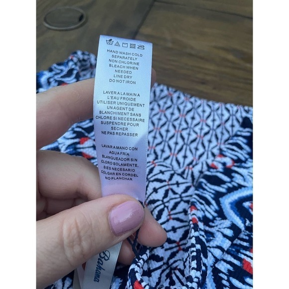 Tommy Bahama women’s Island Cays Ikat Reversible Hipster Bikini Bottoms Large - Picture 8 of 9